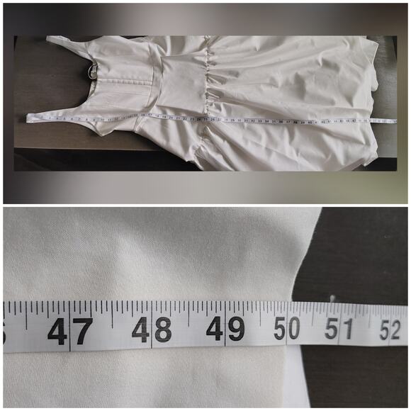 Alice + Olivia Diana Off White Sleeveless Structured Midi Dress Size 14 - Picture 7 of 16